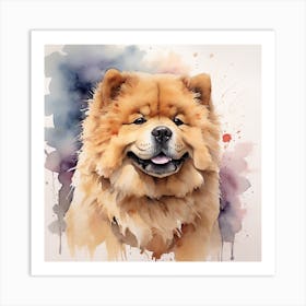 Chow Chow Watercolor Painting Art Print