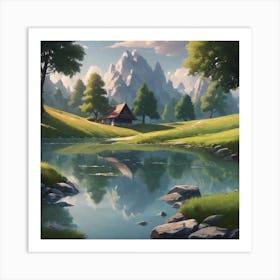 Landscape Painting 45 Art Print