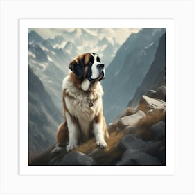 St Bernard 26 Art Print