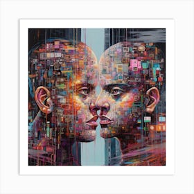 'Two Heads' Art Print