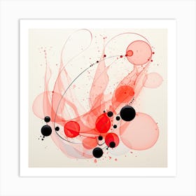 Abstract Painting Red and Black 1 Art Print