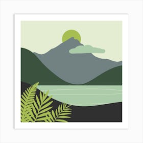 Landscape With Ferns Art Print