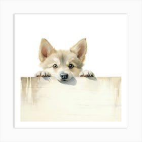 Huskie Puppy Art Print