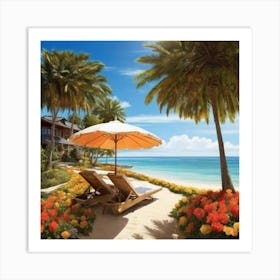 Caribbean Beach Art Print