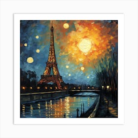 Paris At Night Art Print