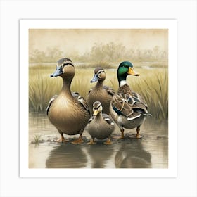 Mallard Ducks 1 Art Print