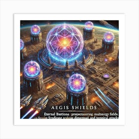 A Depiction Of Aegis Shields, Advanced Defensive U Art Print