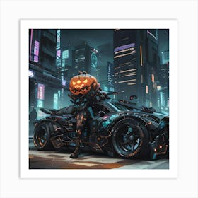 Pumpkin Car (Cyberpunk21) Art Print