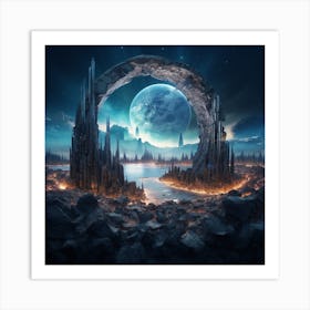 City In Space Art Print