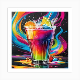 Rainbow Drink Art Print