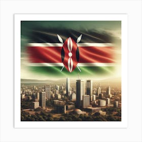 Flag Of Kenya Art Print