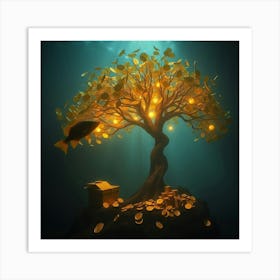 Tree Of Gold Art Print