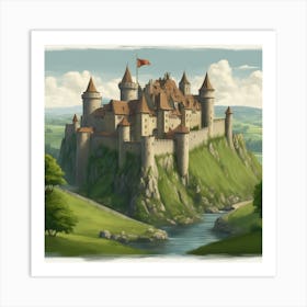 Castle On A Hill 2 Art Print