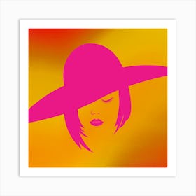 Portrait Of A Woman In A Hat Art Print