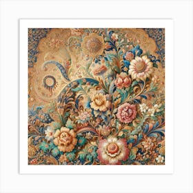 Russian Floral Painting Art Print