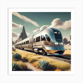 Futuristic Train 10 Art Print