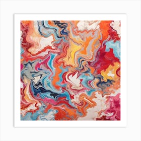 Colorful Marble 1 Art Print