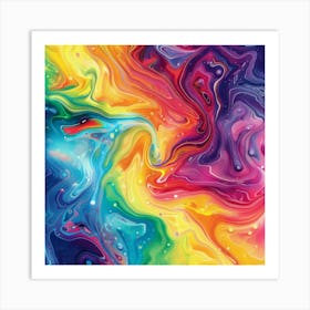 Rainbow Vortex (4) Art Print