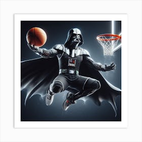 Darth Vader Playing Basketball Star Wars Art Print Art Print