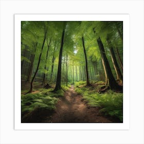 Ferns In The Forest 14 Art Print