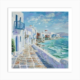 Mykonos Town Art Print