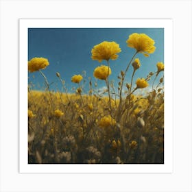 Field Of Yellow Flowers 40 Art Print