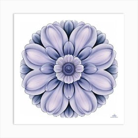 Purple Dahlia Art Print