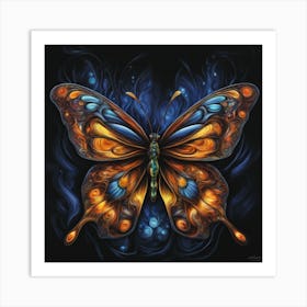 Butterfly Of Fire Art Print