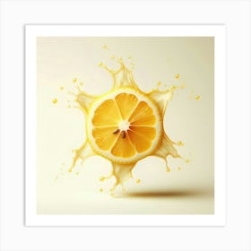 Lemon Splash 1 Art Print