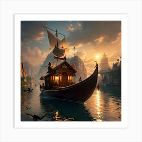 Boat In The Water Art Print