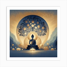 Buddha Tree 4 Art Print