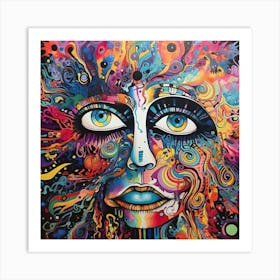 Psychedelic Woman Art Print