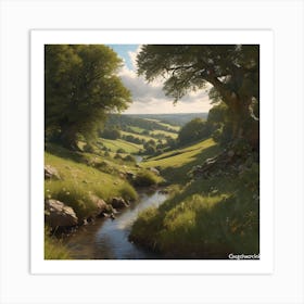 Stream In The Countryside 5 Art Print