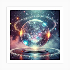 Crystal Ball In Space Art Print