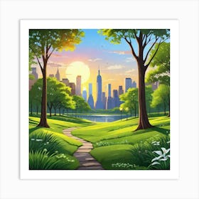 New York City Park Art Print