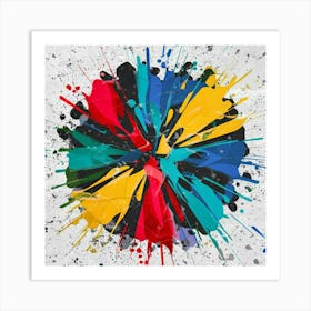 Colorful Splatter 1 Art Print