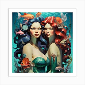 Mermaids Art Print