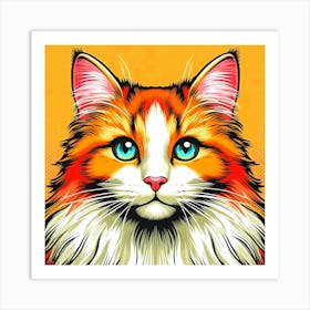 Feline Cat Creative Artwork Illustration 42 Art Print