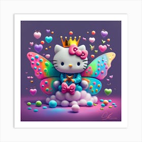 Hello Kitty Fairy Art Print