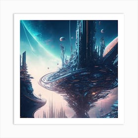 Futuristic City 8 Art Print