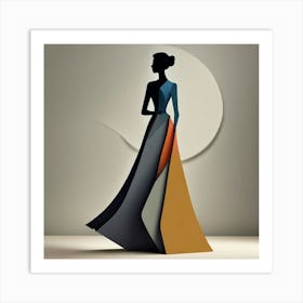 Woman In A Dress Art Print