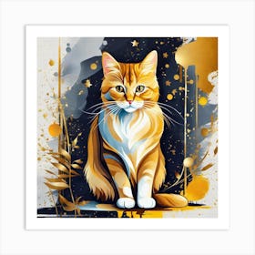 Orange Tabby Cat 4 Art Print