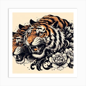 Fierce as a tiger Art Print