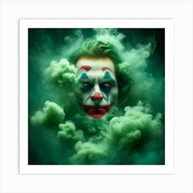 Joker In Smoke 1 Art Print