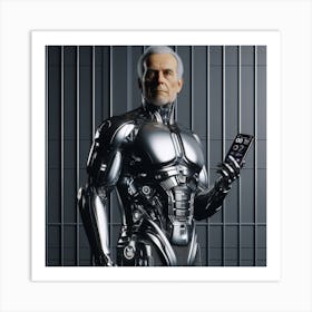 Robot Man In Jail Art Print