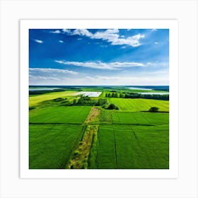 Grass Peace Air Structure Pasture Soy Bean High Country Rural Green Farm Overhead Natur (7) Art Print