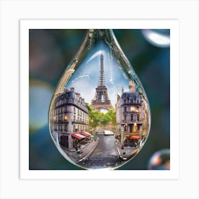 Paris In A Drop Art Print