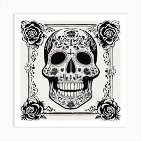 Day Of The Dead Sugar Skull Art Print