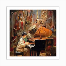 Piano Player Art Print