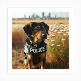 Police Dog 2 Art Print